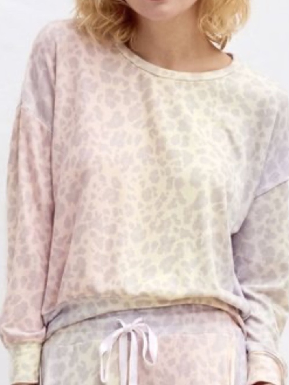 Sundry Rainbow Leopard Print Sweatshirt and Sweatpants - fits like a Sm/Med